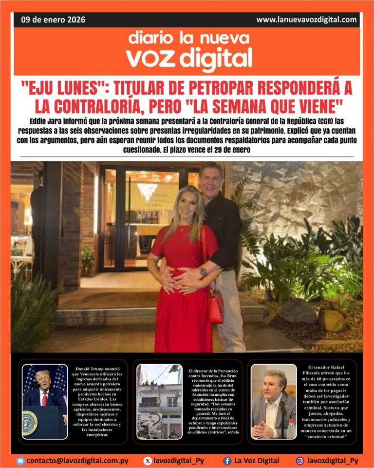 Tapa del 9 de enero del 2026