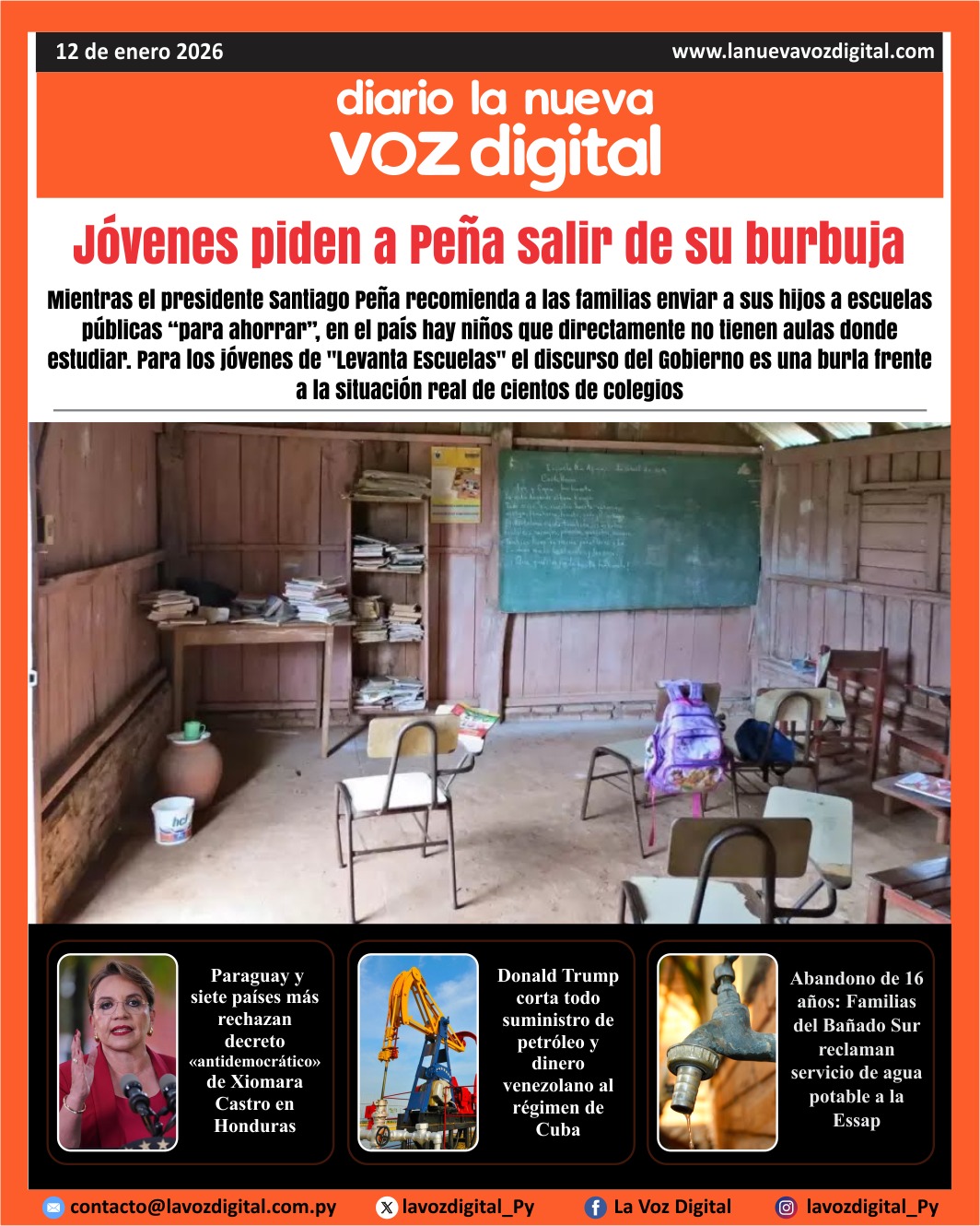 Tapa del 12 de enero del 2026