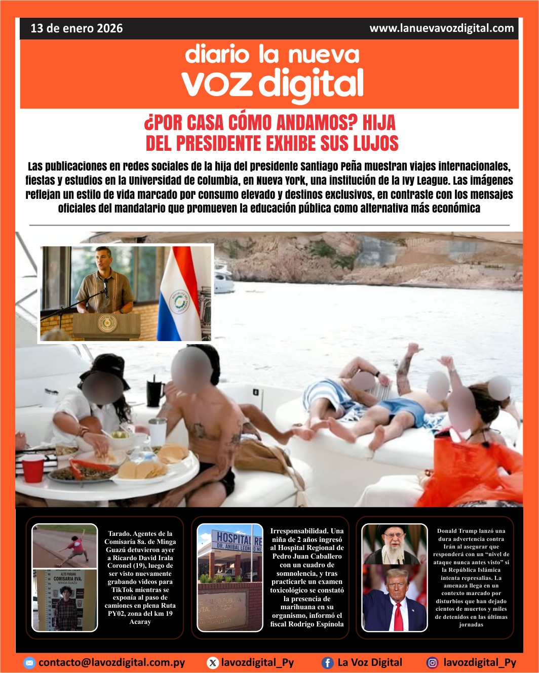 Tapa del 13 de enero del 2026