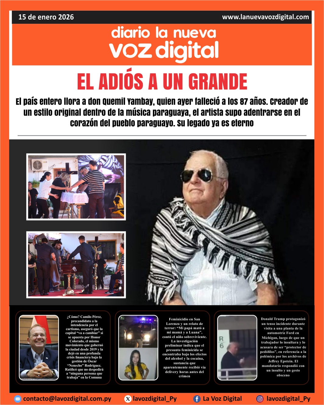 Tapa 15 de enero 2026