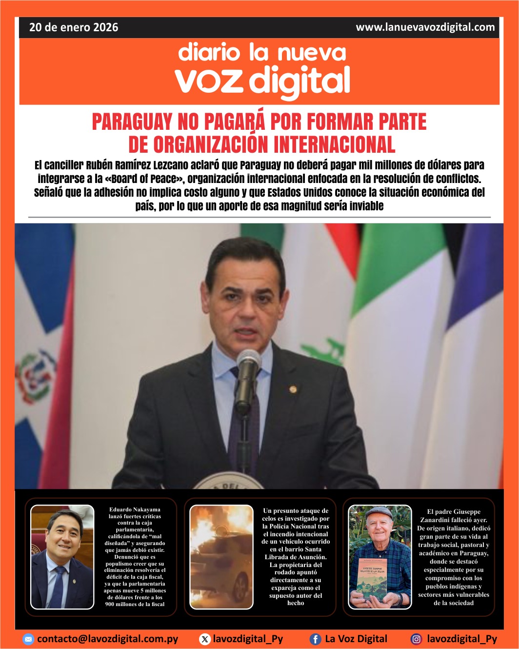 Tapa del 20 de enero del 2026