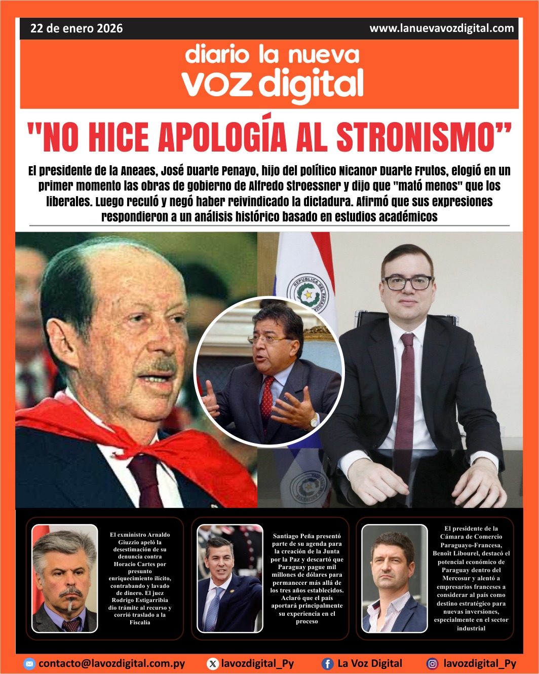 Tapa del 22 de enero del 2026