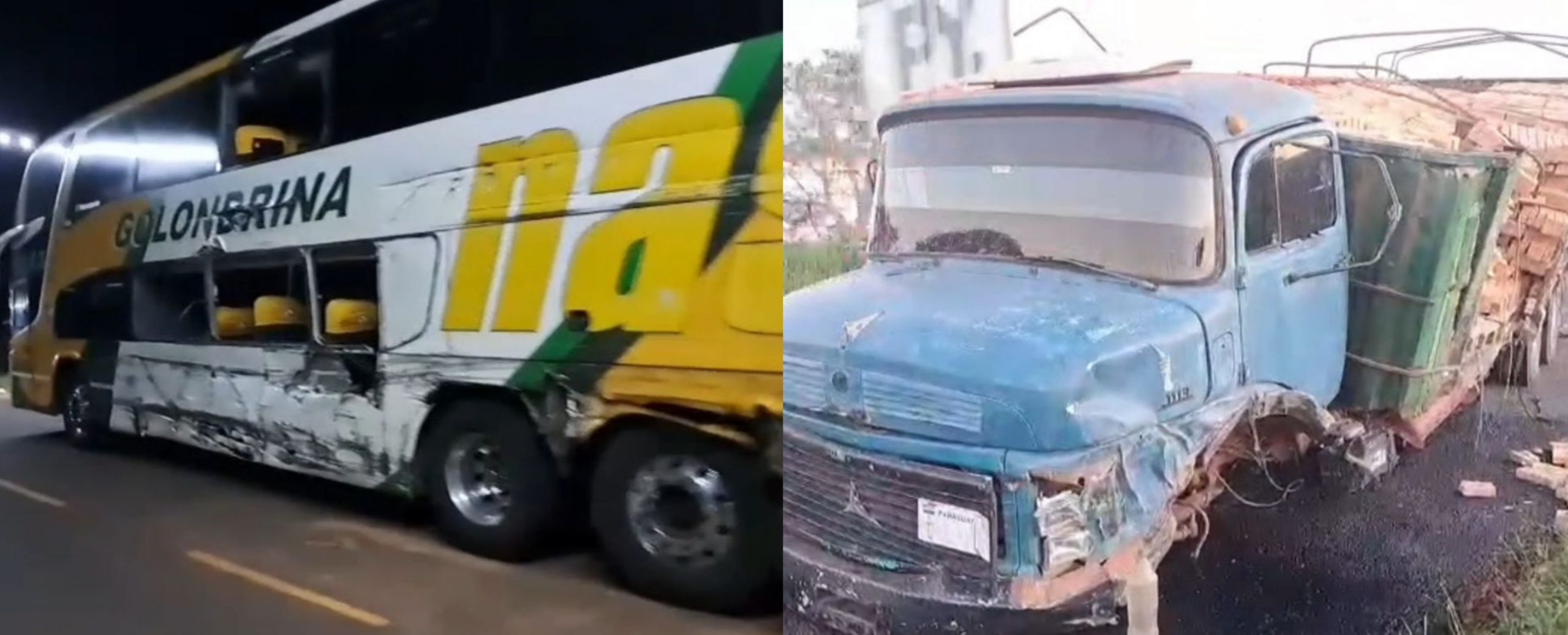 Joven pasajero en estado grave tras choque entre bus y camión tumba en San Pedro