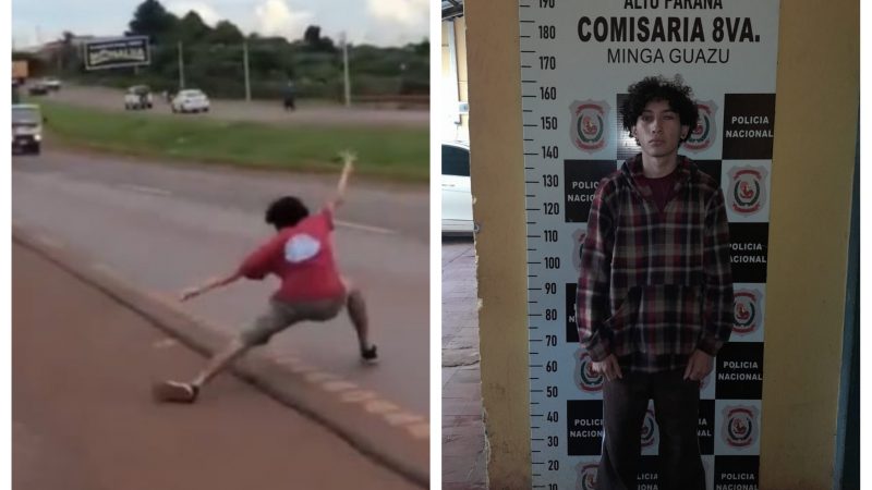 Detienen a tiktokero que casi provoca un accidente grave en Minga Guazú