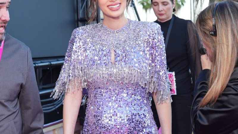 Nadia Ferreira lució orgullosa su panza en la alfombra de Premio Lo Nuestro