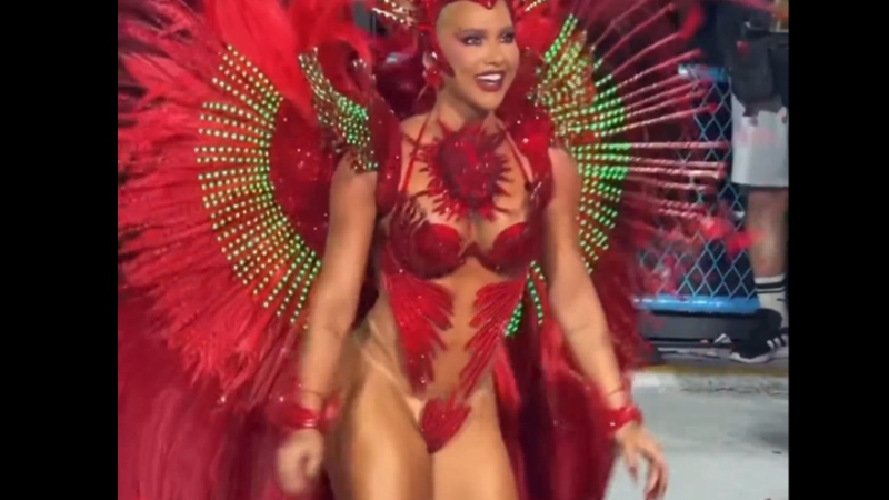 La novia de Vini Jr tuvo problemas con su «conchero» en pleno sambódromo