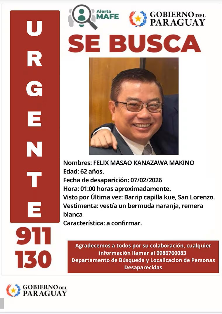 Buscan a Félix Kanazawa, exjefe de Dinac: se encuentra desaparecido desde hace una semana
