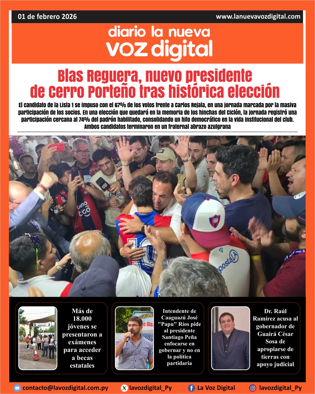 Tapa del 1 de febrero del 2026