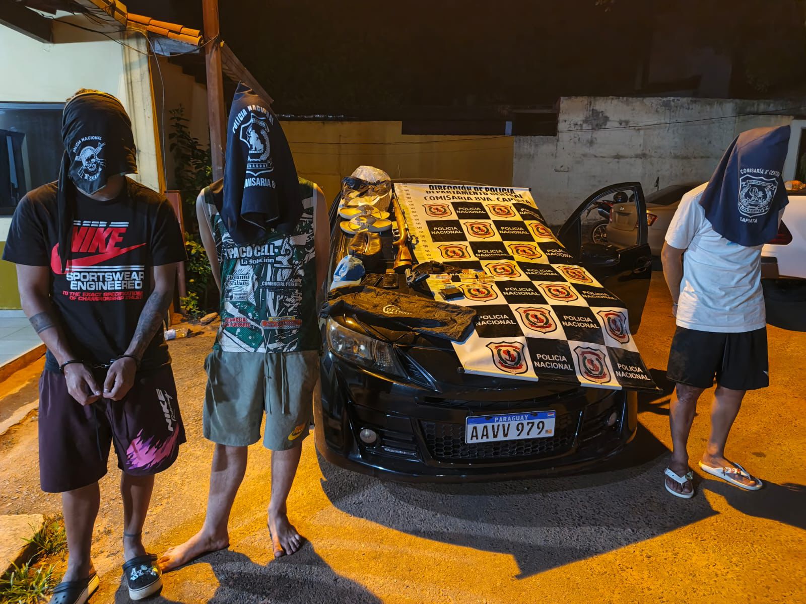 Detienen a hijo de Óscar Rotela y a otras dos personas en Capiatá