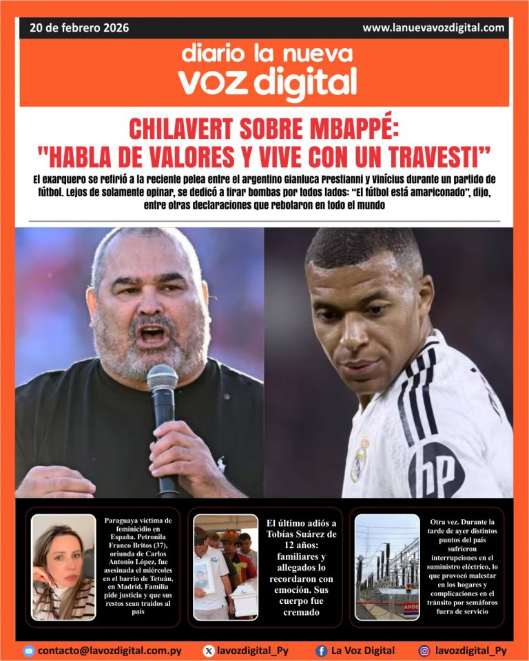 Tapa 20 de febrero 2026